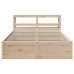 Estructura de cama con cabecero madera maciza pino 140x190 cm