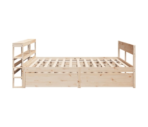 Estructura de cama sin colchón madera maciza de pino 180x200 cm