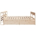 Estructura de cama sin colchón madera maciza de pino 180x200 cm