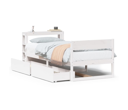 Estructura cama sin colchón madera maciza pino blanca 100x200cm