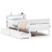 Estructura cama sin colchón madera maciza pino blanca 100x200cm