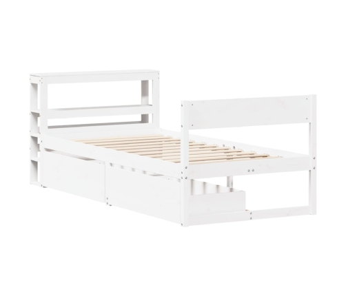 Estructura cama sin colchón madera maciza pino blanca 100x200cm