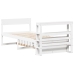 Estructura cama sin colchón madera maciza pino blanca 100x200cm