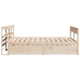 Estructura de cama sin colchón madera maciza de pino 135x190 cm