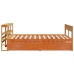 Estructura de cama sin colchón madera maciza marrón 135x190 cm