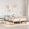 Estructura de cama sin colchón madera maciza de pino 120x190 cm