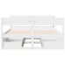 Estructura de cama sin colchón madera maciza blanca 120x190 cm