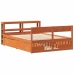 Estructura de cama sin colchón madera maciza marrón 120x190 cm