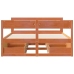 Estructura de cama sin colchón madera maciza marrón 120x190 cm