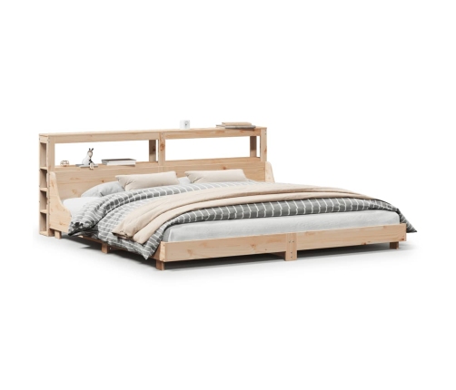 Estructura de cama sin colchón madera maciza de pino 200x200 cm