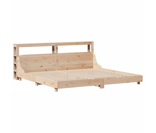 Estructura de cama sin colchón madera maciza de pino 200x200 cm