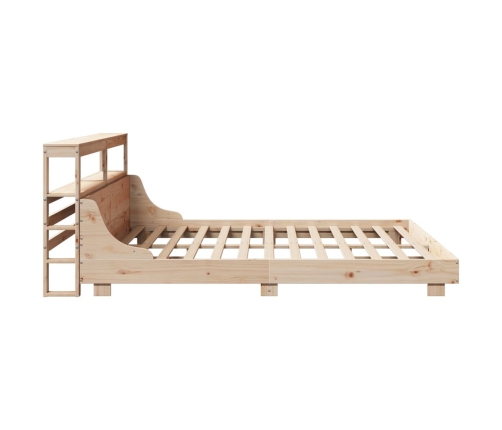 Estructura de cama sin colchón madera maciza de pino 200x200 cm