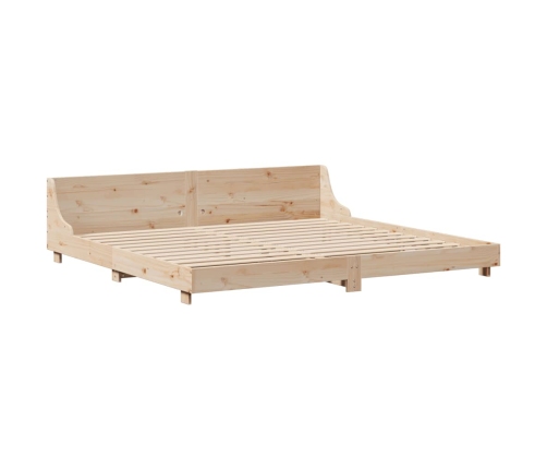 Estructura de cama sin colchón madera maciza de pino 200x200 cm