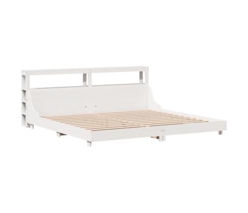 Estructura de cama sin colchón madera maciza blanca 200x200 cm