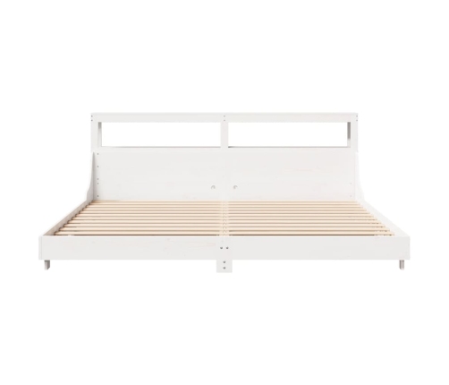 Estructura de cama sin colchón madera maciza blanca 200x200 cm