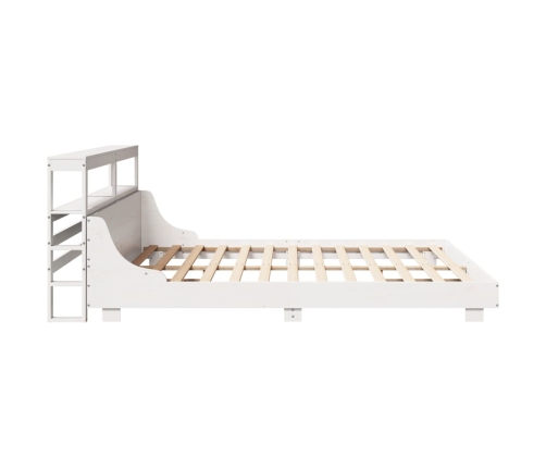 Estructura de cama sin colchón madera maciza blanca 200x200 cm