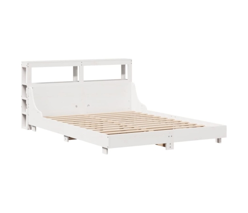 Estructura de cama sin colchón madera maciza de pino 160x200 cm