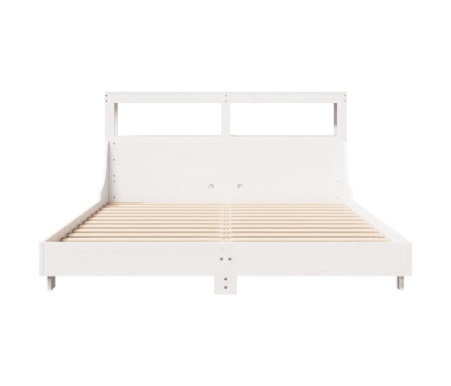 Estructura de cama sin colchón madera maciza de pino 160x200 cm