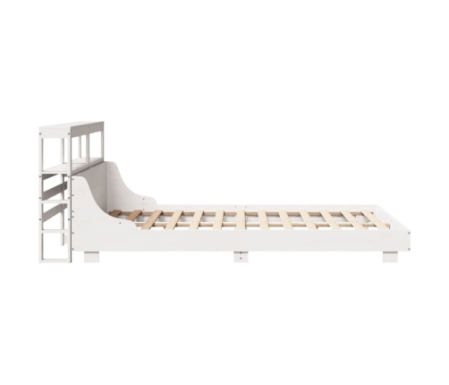 Estructura de cama sin colchón madera de pino blanca 150x200 cm