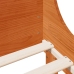 Cama sin colchón madera maciza de pino marrón cera 140x200 cm