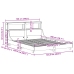 Estructura de cama sin colchón madera de pino maciza 120x200 cm