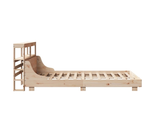 Estructura de cama sin colchón madera de pino maciza 120x200 cm