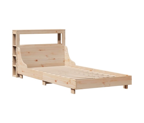 Estructura de cama sin colchón madera maciza de pino 100x200 cm