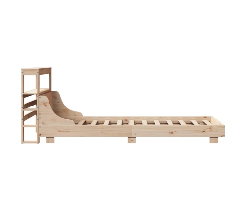 Estructura de cama sin colchón madera maciza de pino 100x200 cm