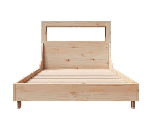 Estructura de cama sin colchón madera maciza de pino 90x200 cm