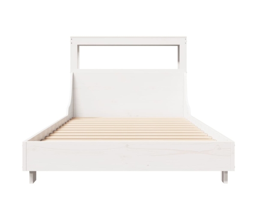 Estructura de cama sin colchón madera de pino blanca 90x200 cm