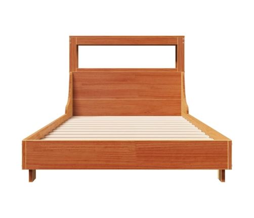 Estructura de cama sin colchón madera de pino marrón 90x200 cm