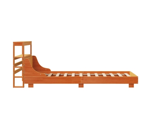 Estructura de cama sin colchón madera de pino marrón 90x200 cm