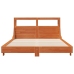Cama sin colchón madera maciza de pino marrón cera 140x190 cm