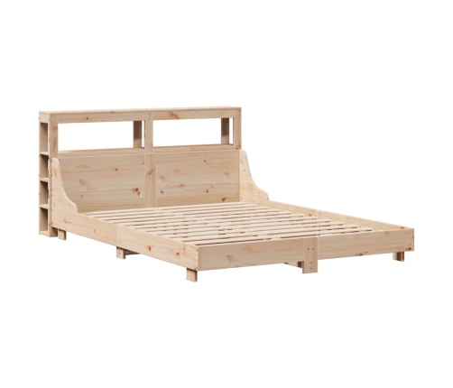 Estructura de cama sin colchón madera maciza de pino 135x190 cm