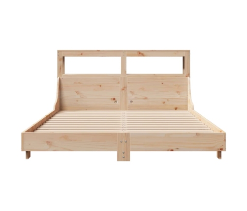 Estructura de cama sin colchón madera maciza de pino 135x190 cm