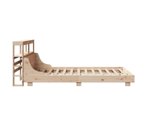 Estructura de cama sin colchón madera maciza de pino 135x190 cm