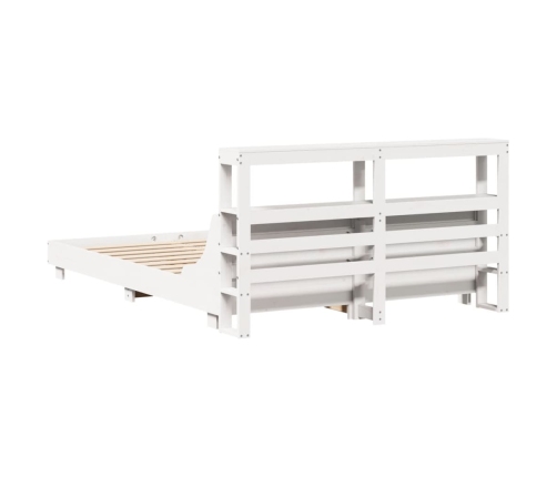 Estructura de cama sin colchón madera de pino blanco 135x190 cm