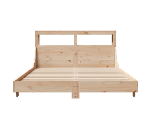 Estructura de cama sin colchón madera maciza de pino 120x190 cm