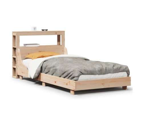 Estructura de cama sin colchón madera maciza de pino 90x190 cm