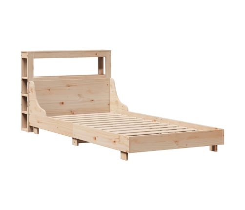 Estructura de cama sin colchón madera maciza de pino 90x190 cm