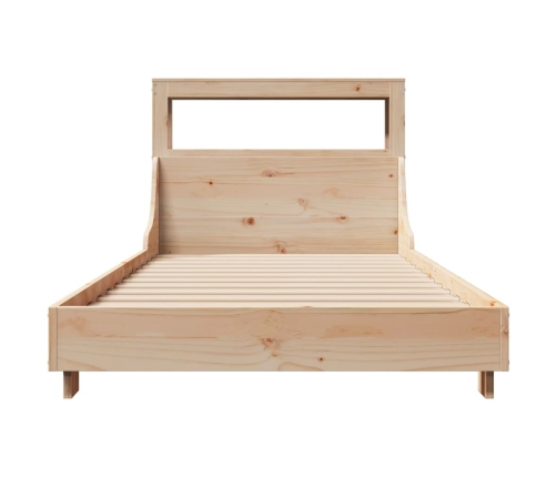 Estructura de cama sin colchón madera maciza de pino 90x190 cm