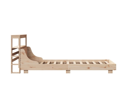 Estructura de cama sin colchón madera maciza de pino 90x190 cm