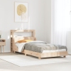 Estructura de cama sin colchón madera maciza de pino 90x190 cm