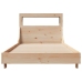 Estructura de cama sin colchón madera maciza pino 75x190 cm