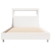 Estructura de cama sin colchón madera maciza blanca 75x190 cm