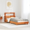 Estructura de cama sin colchón madera maciza marrón 75x190 cm