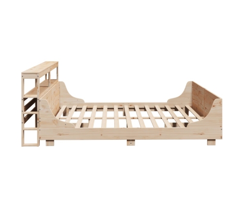 Estructura de cama sin colchón madera maciza de pino 200x200 cm