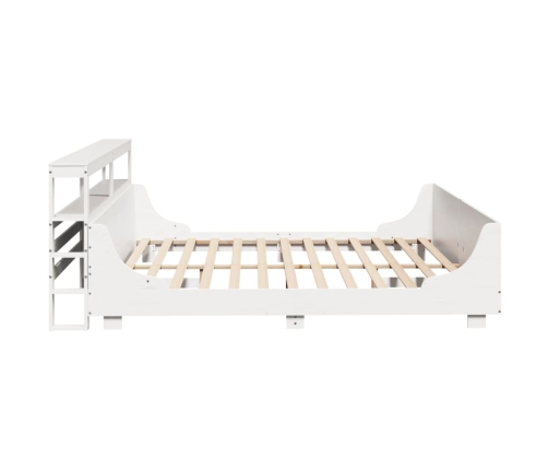 Estructura de cama sin colchón madera maciza blanca 200x200 cm