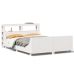Estructura de cama sin colchón madera de pino blanca 140x200 cm
