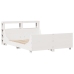 Estructura de cama sin colchón madera de pino blanca 140x200 cm